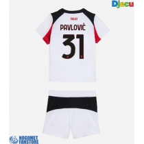 AC Milan Strahinja Pavlovic #31 Gostujuci Dres za djecu 2025-26 Kratak Rukav (+ Kratke hlače)